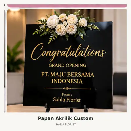 Papan Bunga Akrilik Sei Beduk